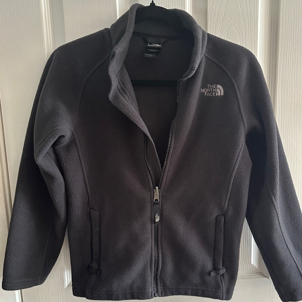 The North Face Fleece Full Zip Jacket Boys M 10-12 Black (worn As Women’s XS)